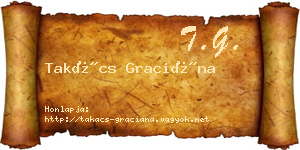 Takács Graciána névjegykártya